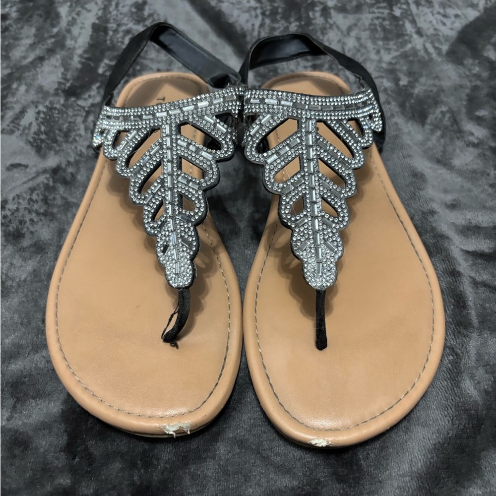 TORRID- Elegant Black and Silver Women's Sandals